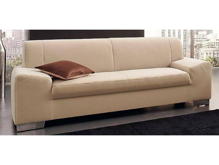 DOMO collection 3-Sitzer Alisson zeitlose Formensprache, modern flache Armlehnen, fester Sitzkomfort, frei im Raum stellbar, beige, natur von Domo-collection