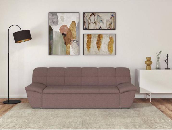 DOMO collection 3-Sitzer Splash, moderne Steppung im Sitz und Rücken, komfortabel, flache Armlehnen zum Entspannen, lila, beere von Domo-collection