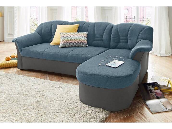 DOMO collection Ecksofa Elva, zeitlose Formensprache, elegante Rückensteppung, L-Form, grau, mit Federkern-ohne Bettfunktion von Domo-collection