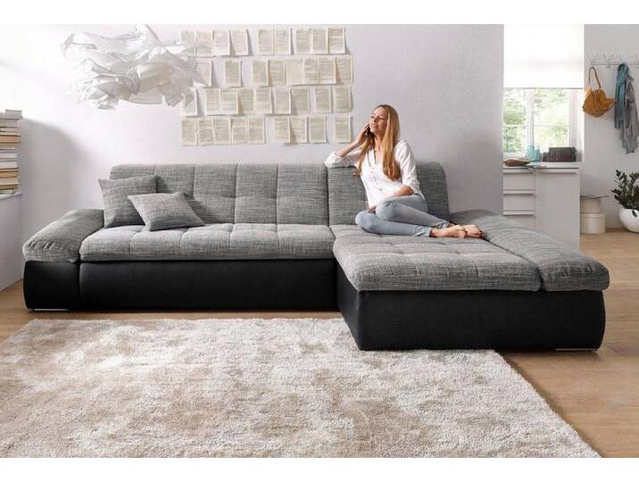 DOMO collection Ecksofa Moric, L-Form, XXL-Sofa - Breite 300cm, schwarz-weiß-grau, grau schwarz, ohne Funktion von Domo-collection
