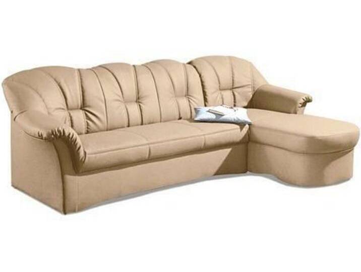DOMO collection Ecksofa Papenburg, zeitlose Rückensteppung, elegante Formensprache, L-Form, in großer Farbvielfalt, beige, mit Bettfunktion, natur von Domo-collection