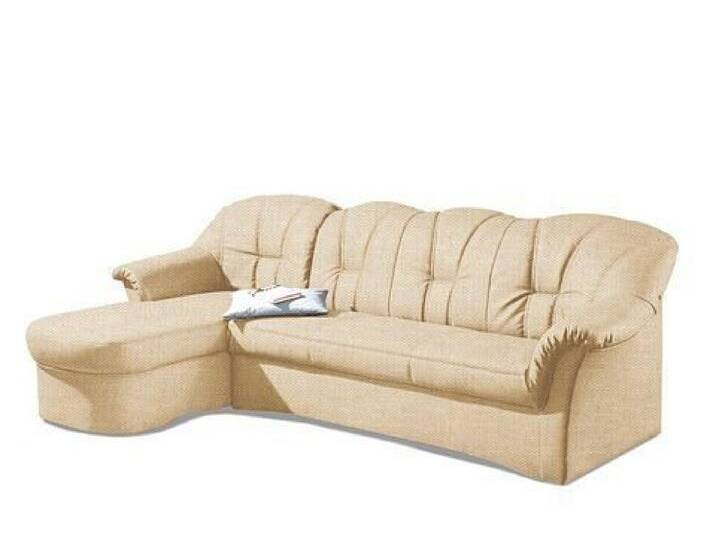 DOMO collection Ecksofa Papenburg, zeitlose Rückensteppung, elegante Formensprache, L-Form, in großer Farbvielfalt, beige, ohne Bettfunktion, natur von Domo-collection