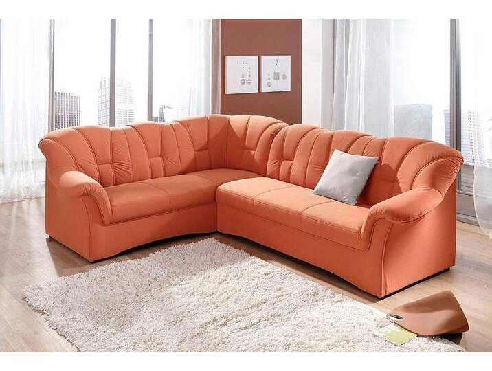DOMO collection Ecksofa Papenburg B/T/H: 242/190/84 cm L-Form, Langer Schenkel links oder rechts, braun, mit Bettfunktion, terrakotta von Domo-collection