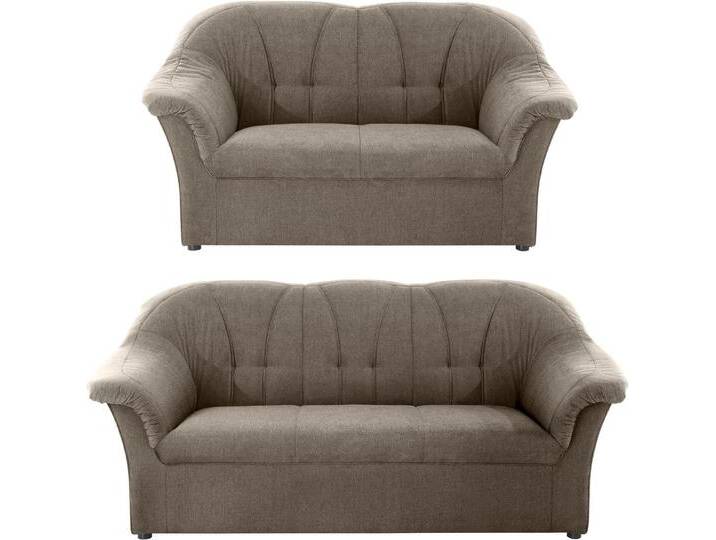 DOMO collection Polstergarnitur Pegnitz, (Set), 3-Sitzer & 2-Sitzer-Set, braun, schlamm von Domo-collection