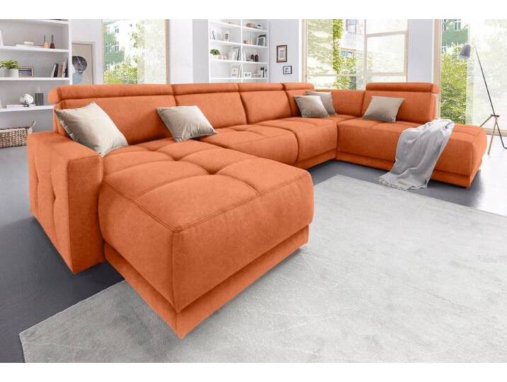DOMO collection Wohnlandschaft Ava moderne Sitzheftung mit toller Doppelnaht, komfortabel, U-Form, mit Federkern, orange DOMO collection Wohnlandschaft Ava moderne Sitzheftung mit toller Doppelnaht, komfortabel, U-Form, mit Federkern, orange von Domo-collection