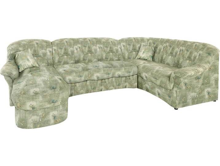 DOMO collection Wohnlandschaft Bahia U-Form, B/T: 308/200 cm, mit Federkern, belastbar bis 140kg/Sitz, Microfaser, natur, grün, grün DOMO collection Wohnlandschaft Bahia U-Form, B/T: 308/200 cm, mit Federkern, belastbar bis 140kg/Sitz, Microfaser, natur, grün, grün von Domo-collection