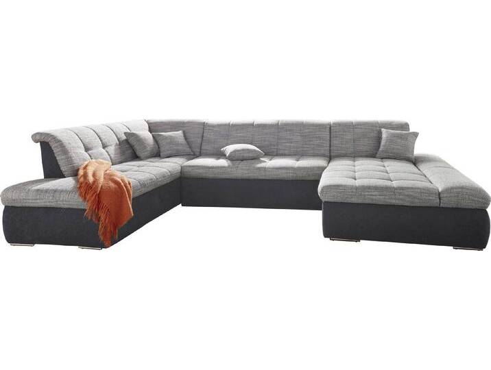 DOMO collection Wohnlandschaft PB Moric wahlweise mit Bettfunktion und Armteilverstellung U-Form, XXL-Format B/T/H: 353/216/80 cm, feine Steppung, incl. Zierkissen von Domo-collection