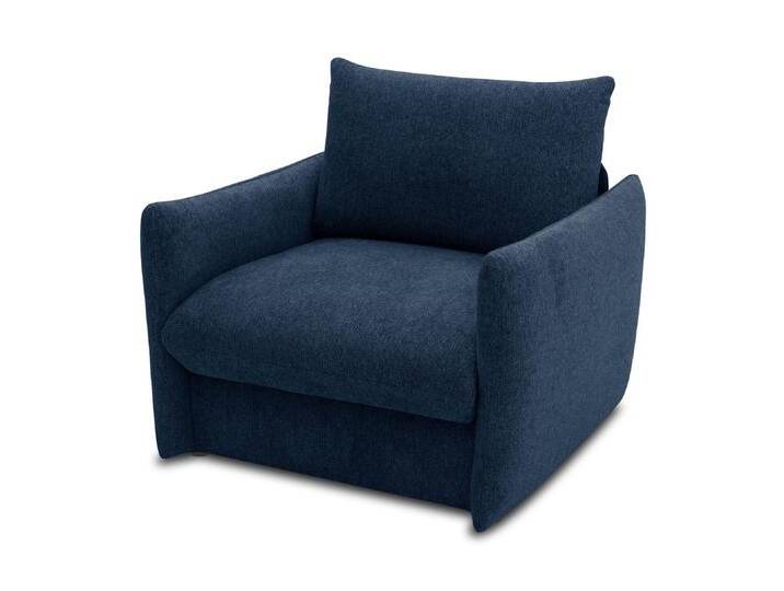 Domo collection Schlafsofa 1-Sitzer »Helsinki« - 105x195x95cm - blau - Polyester / Polyamid / Holz von Domo-collection