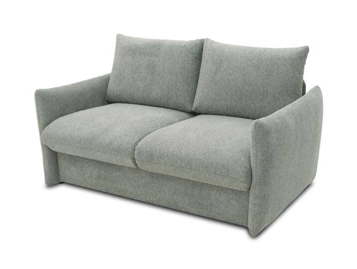 Domo collection Schlafsofa 2-Sitzer »Helsinki« - 165x195x95cm - grau - Polyester / Polyamid / Holz von Domo-collection