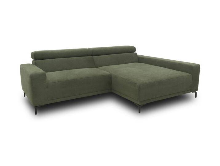 Domo collection Sofa - 248x172x90cm - dunkelgrün - Polyester / Nylon / Holz von Domo-collection