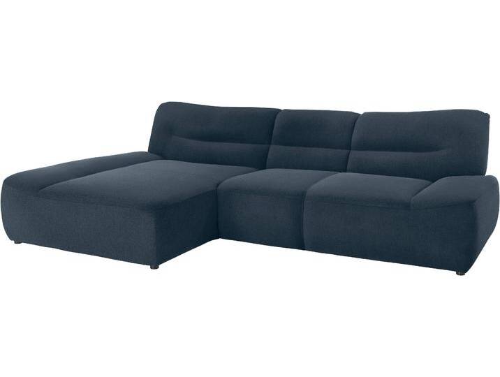 Ecksofa DOMO COLLECTION Cesena moderne Polsterecke mit flachen Armlehnen, L-Form , blau (dunkelblau), B:288cm H:81cm T:175cm, Sofas, fester Sitzkomfort, frei im Raum stellbar von Domo-collection