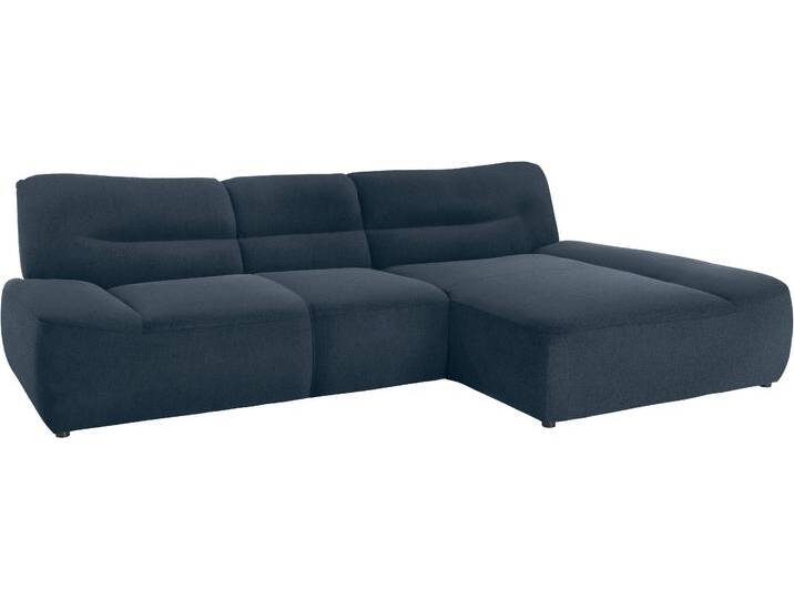 Ecksofa DOMO COLLECTION Cesena moderne Polsterecke mit flachen Armlehnen, L-Form , blau (dunkelblau), B:288cm H:81cm T:175cm, Sofas, fester Sitzkomfort, frei im Raum stellbar von Domo-collection