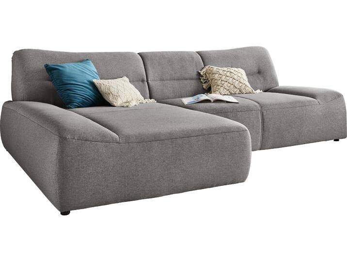 Ecksofa DOMO COLLECTION Cesena moderne Polsterecke mit flachen Armlehnen, L-Form , grau, B:288cm H:81cm T:175cm, Sofas, fester Sitzkomfort, frei im Raum stellbar von Domo-collection