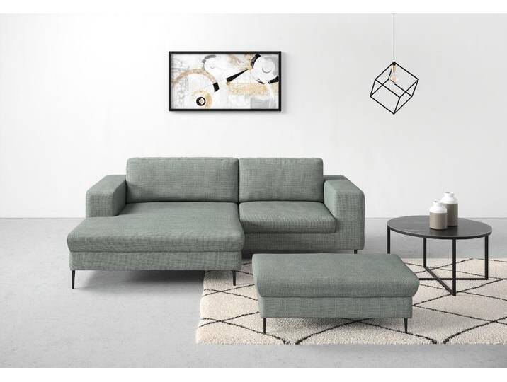 Ecksofa DOMO COLLECTION Modica kompakt und elegant, Breite 244, L-Form , grün (mint), B:244cm H:83cm T:173cm, Sofas, moderne Optik mit extrabreiter Recamiere, auch in Cord von Domo-collection