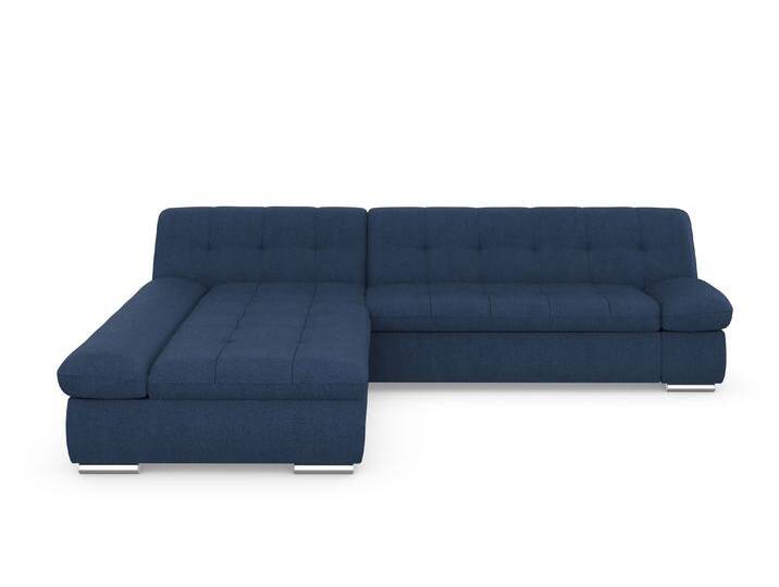 Ecksofa DOMO COLLECTION Mona L-Form , blau, B:297cm H:80cm T:173cm, Struktur fein 100% Polyester;Chenilleoptik 100% Polyester;SOFTLUX/Struktur fein 100% Polyester, Sofas, wahlweise mit Bettfunktion von Domo-collection