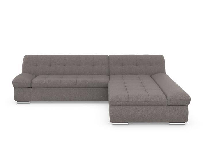 Ecksofa DOMO COLLECTION Mona L-Form , braun (schlamm), B:297cm H:80cm T:173cm, Struktur fein 100% Polyester, Chenilleoptik 100% Polyester, SOFTLUX/Struktur fein 100% Polyester, Sofas, wahlweise mit Bettfunktion von Domo-collection