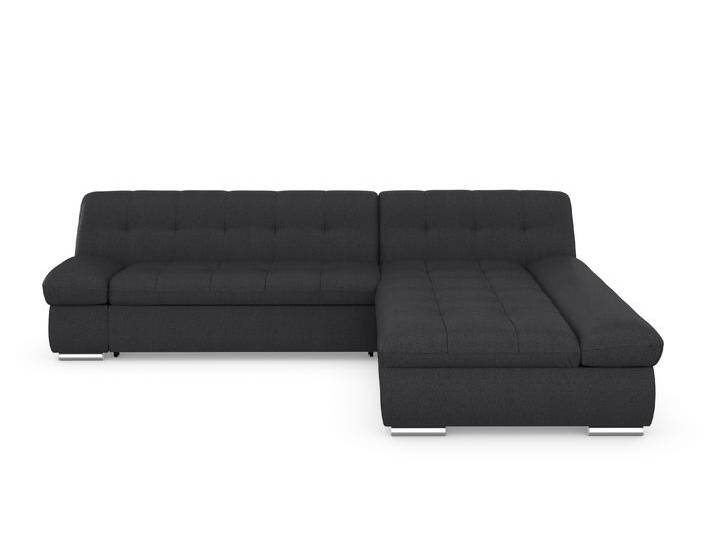 Ecksofa DOMO COLLECTION Mona L-Form , grau (dunkelgrau), B:297cm H:80cm T:173cm, Struktur fein 100% Polyester;Chenilleoptik 100% Polyester;SOFTLUX/Struktur fein 100% Polyester, Sofas, wahlweise mit Bettfunktion von Domo-collection
