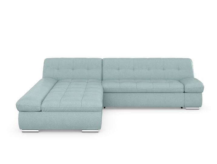 Ecksofa DOMO COLLECTION Mona L-Form , grün (mint), B:297cm H:80cm T:173cm, Struktur fein 100% Polyester;Chenilleoptik 100% Polyester;SOFTLUX/Struktur fein 100% Polyester, Sofas, wahlweise mit Bettfunktion von Domo-collection