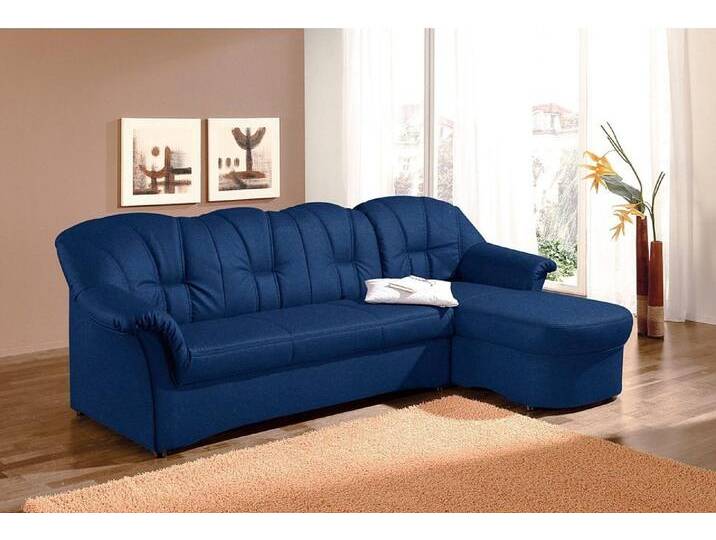 Ecksofa DOMO COLLECTION Papenburg, zeitlose Rückensteppung, elegante Formensprache, L-Form , blau, B:235cm H:84cm T:140cm, Kunstleder SOFTLUX, Luxus-Microfaser (100% Polyester), Struktur ( 90% Polyester, 10% Polyacryl), Microfaser PRIMABELLE (100% Polyester), Sofas, in großer Farbvielfalt, wahlweise mit Bettfunktion, OTTOs Choice von Domo-collection