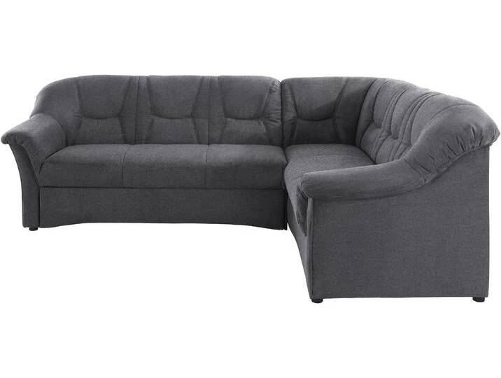 Ecksofa DOMO COLLECTION Sarafina zeitlos und komfortabel, optional mit Federkern, L-Form , grau, B:240cm H:83cm T:190cm, Microfaser PRIMABELLE (100% Polyester) / Struktur (90% Polyester; 10% Polyacryl);Luxus-Microfaser (92% Polyester, 8% Nylon);Microfaser PRIMABELLE (100% Polyester), Sofas, wahlweise mit Bettfunktion von Domo-collection