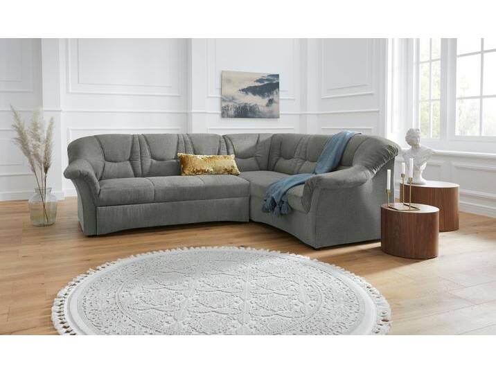 Ecksofa DOMO COLLECTION Sarafina zeitlos und komfortabel, optional mit Federkern, L-Form , grau (steelgrau), B:240cm H:83cm T:190cm, Microfaser PRIMABELLE (100% Polyester) / Struktur (90% Polyester; 10% Polyacryl);Luxus-Microfaser (92% Polyester, 8% Nylon);Microfaser PRIMABELLE (100% Polyester), Sofas, wahlweise mit Bettfunktion von Domo-collection