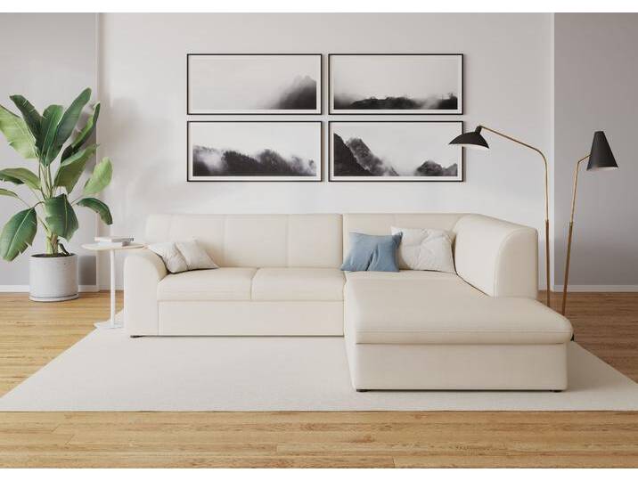 Ecksofa DOMO COLLECTION Topper zeitlos elegant, kompakte Stellmaße, OTTOs Choice, L-Form , beige (creme), B:237cm H:78cm T:200cm, Sofas, mit Ottomane, wahlweise mit Schlaffunktion von Domo-collection