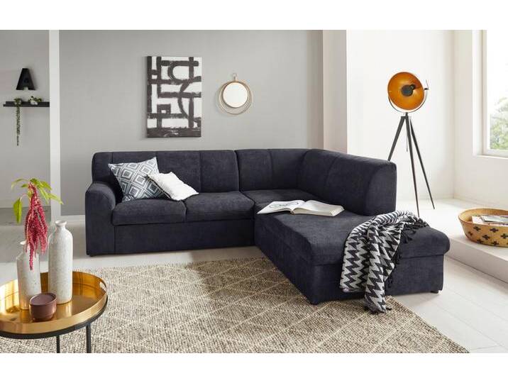 Ecksofa DOMO COLLECTION Topper zeitlos elegant, kompakte Stellmaße, OTTOs Choice, L-Form , blau (dunkelblau), B:237cm H:78cm T:200cm, Sofas, mit Ottomane, wahlweise mit Schlaffunktion von Domo-collection