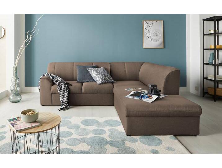 Ecksofa DOMO COLLECTION Topper zeitlos elegant, kompakte Stellmaße, OTTOs Choice, L-Form , braun, B:237cm H:78cm T:200cm, Sofas, mit Ottomane, wahlweise mit Schlaffunktion von Domo-collection