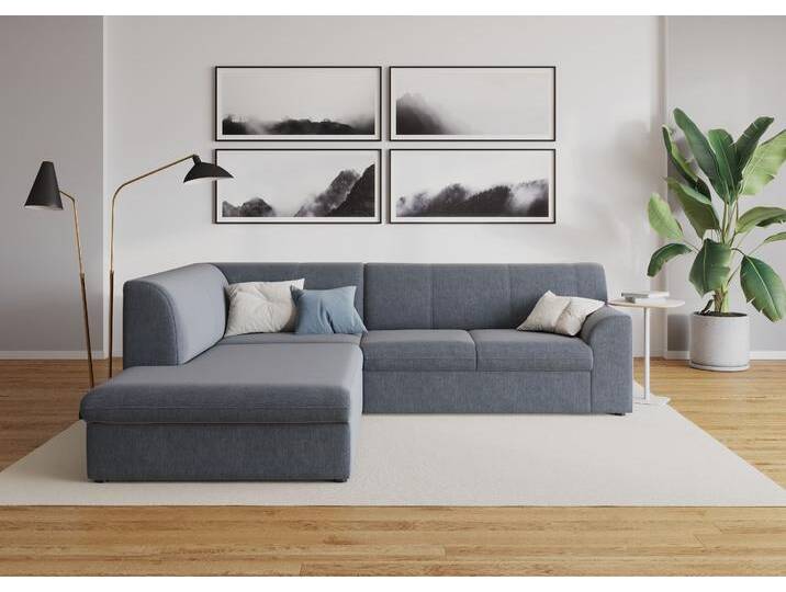 Ecksofa DOMO COLLECTION Topper zeitlos elegant, kompakte Stellmaße, OTTOs Choice, L-Form , grau (dunkelgrau), B:237cm H:78cm T:200cm, Sofas, mit Ottomane, wahlweise mit Schlaffunktion von Domo-collection