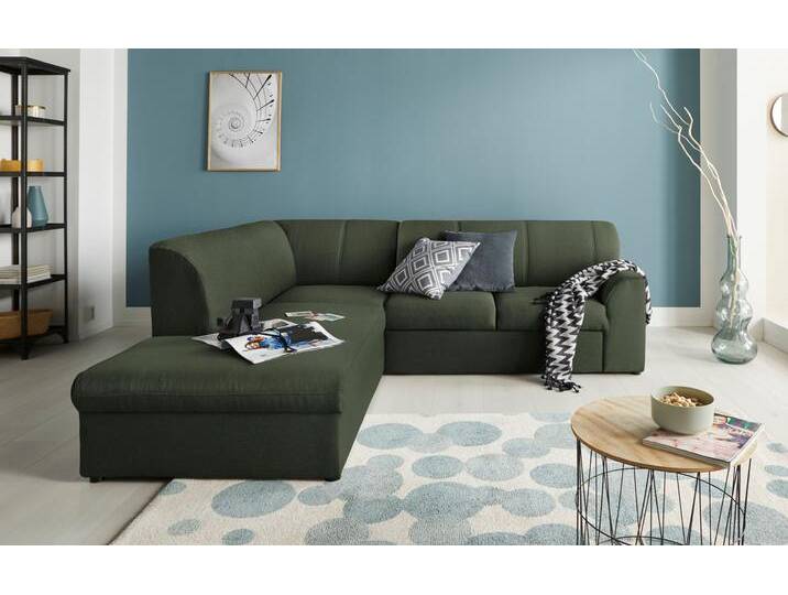 Ecksofa DOMO COLLECTION Topper zeitlos elegant, kompakte Stellmaße, OTTOs Choice, L-Form , grün, B:237cm H:78cm T:200cm, Sofas, mit Ottomane, wahlweise mit Schlaffunktion von Domo-collection