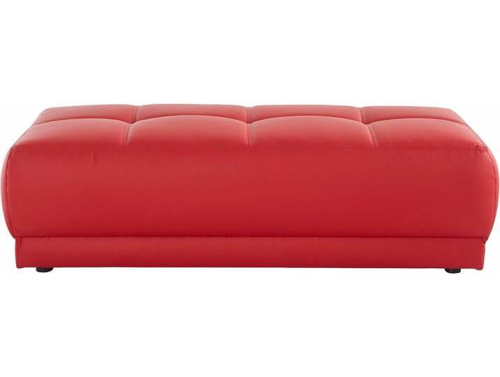 Hocker DOMO COLLECTION Ava , rot, B:150cm H:44cm T:67cm, Struktur (100% Polyester), Microfaser PRIMABELLE (100% Polyester), Kunstleder SOFTLUX, Struktur fein (100% Polyester), Hocker, Polsterhocker von Domo-collection