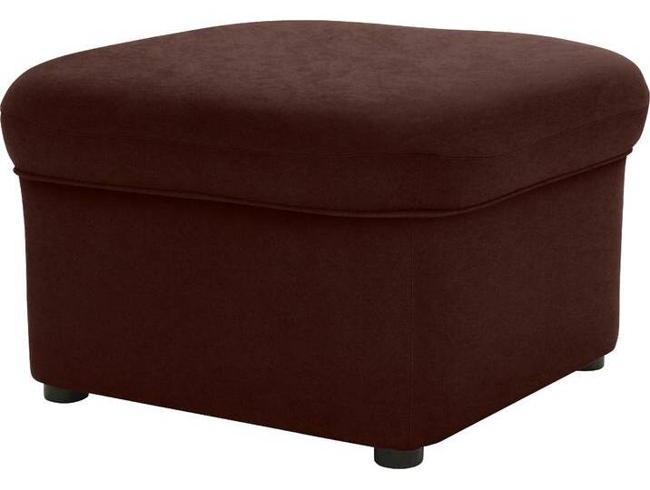 Hocker DOMO COLLECTION Faenza , braun (dunkelbraun), B:60cm H:41cm T:60cm, 100% Polyester, Hocker, Polsterhocker, DOMO collection Hocker, in großer Farbvielfalt von Domo-collection