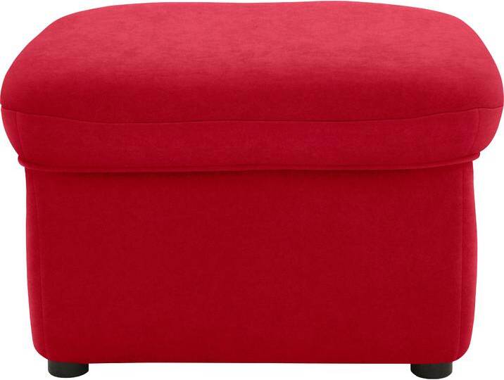 Hocker DOMO COLLECTION Faenza , rot (dunkelrot), B:60cm H:41cm T:60cm, 100% Polyester, Hocker, Polsterhocker, DOMO collection Hocker, in großer Farbvielfalt von Domo-collection