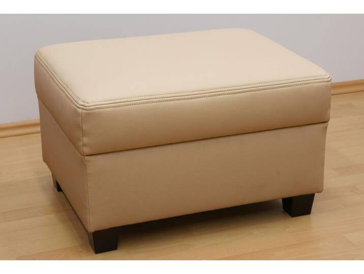 Hocker DOMO COLLECTION Norma , braun (cappuccino), B:70cm H:42cm T:55cm, Mosel Struktur (100% Polyester);Kunstleder SOFTLUX;Microfaser-PRIMABELLE (100% Polyester);NaturLEDER in Sitz und Rücken. Korpus in passendem Kunstleder SOFTLUX bezogen;Struktur (90% Polyester, 10% Polyacryl), Hocker, Polsterhocker von Domo-collection