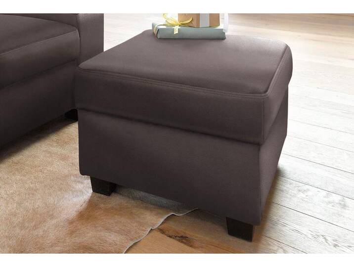 Hocker DOMO COLLECTION Norma Top , braun (dunkelbraun), B:70cm H:42cm T:55cm, Kunstleder SOFTLUX;Microfaser-PRIMABELLE (100% Polyester);NaturLEDER in Sitz und Rücken. Korpus in passendem Kunstleder SOFTLUX bezogen;Struktur (90% Polyester, 10% Polyacryl);Mosel Struktur (100% Polyester), Hocker, Polsterhocker von Domo-collection