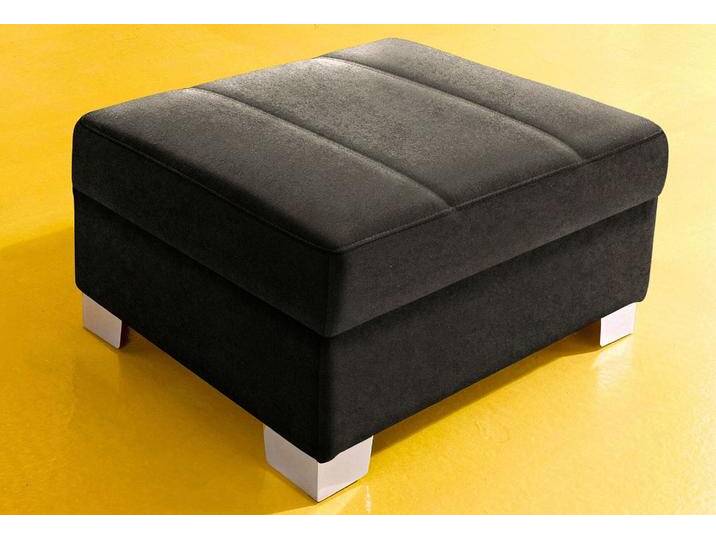 Hocker DOMO COLLECTION Turah mit moderner Steppung , grau (anthrazit), B:85cm H:40cm T:61cm, Microfaser PRIMABELLE (100% Polyester);Struktur ( 85% Polyester, 15% Acryl);NaturLEDER (Echtes Rindsleder in Sitz und Rücken. Korpus in passendem Kunstleder SOFTLUX bezogen.);Kunstleder SOFTLUX/Struktur ( 100% Polyester), Hocker, Polsterhocker, passend zur Serie, B/T/H: 85/61/40 cm, auch in Leder von Domo-collection