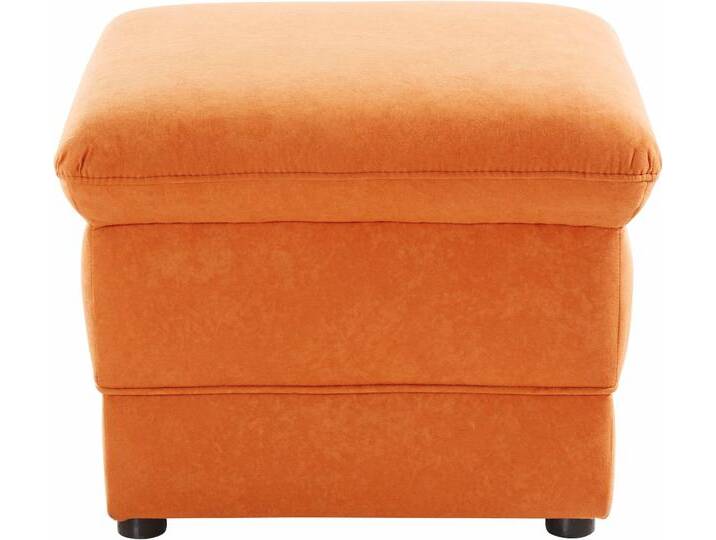 Polsterhocker DOMO COLLECTION Lale , orange (terrakotta), B:62cm H:45cm T:62cm, Struktur grob (85% Polyester, 15% Polyacryl);Struktur (100% Polyester);Microfaser PRIMABELLE (100% Polyester), Hocker von Domo-collection