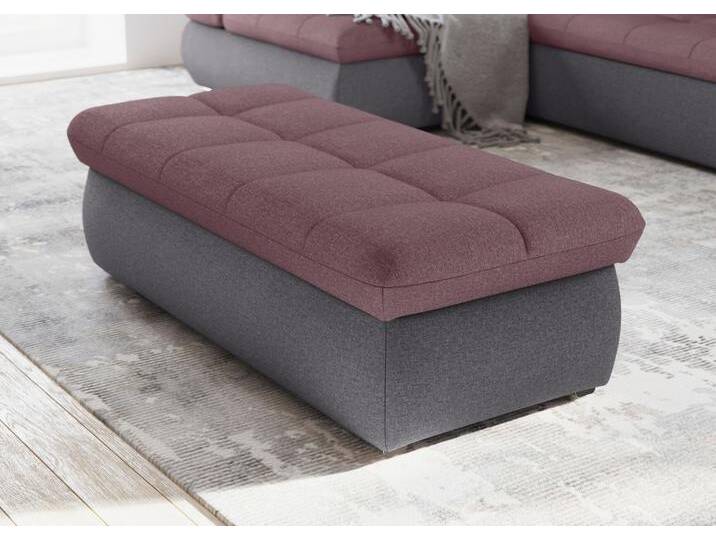 Polsterhocker DOMO COLLECTION Moric , bunt (grau, beere), B:136cm H:43cm T:64cm, Hocker, inklusive Stauraum von Domo-collection