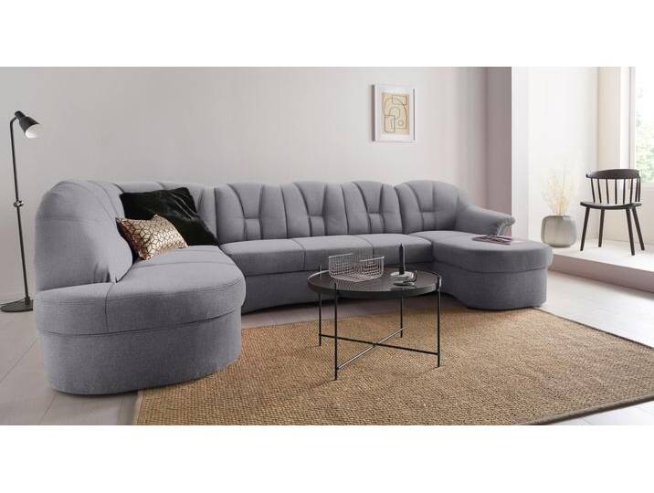 Wohnlandschaft DOMO COLLECTION Papenburg U-Form , grau, B:297cm H:84cm T:180cm, Struktur ( 90% Polyester, 10% Polyacryl), Microfaser PRIMABELLE (100% Polyester), Kunstleder SOFTLUX, Luxus-Microfaser (100% Polyester), Chenille-Optik (95% Polyester, 5% Polyamid), Webstoff (100% Polyester), Sofas, in großer Farbvielfalt, wahlweise Bettfunktion, frei im Raum stellbar von Domo-collection