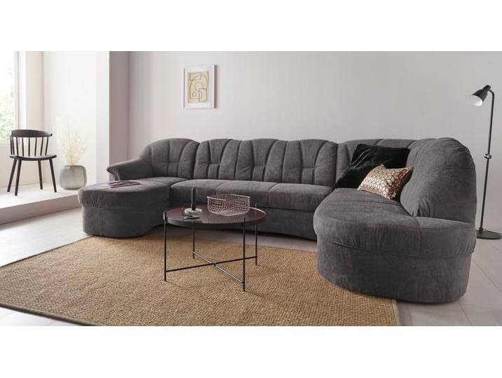 Wohnlandschaft DOMO COLLECTION Papenburg U-Form , grau, B:297cm H:84cm T:180cm, Struktur ( 90% Polyester, 10% Polyacryl), Microfaser PRIMABELLE (100% Polyester), Kunstleder SOFTLUX, Luxus-Microfaser (100% Polyester), Chenille-Optik (95% Polyester, 5% Polyamid), Webstoff (100% Polyester), Sofas, in großer Farbvielfalt, wahlweise Bettfunktion, frei im Raum stellbar von Domo-collection