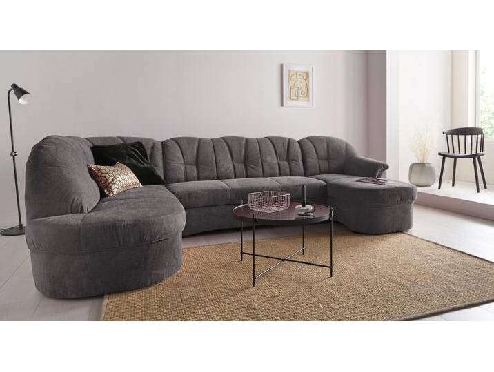 Wohnlandschaft DOMO COLLECTION Papenburg U-Form , grau, B:297cm H:84cm T:180cm, Struktur ( 90% Polyester, 10% Polyacryl), Microfaser PRIMABELLE (100% Polyester), Kunstleder SOFTLUX, Luxus-Microfaser (100% Polyester), Chenille-Optik (95% Polyester, 5% Polyamid), Webstoff (100% Polyester), Sofas, in großer Farbvielfalt, wahlweise Bettfunktion, frei im Raum stellbar von Domo-collection