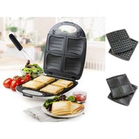 Domo - 2in1 Sandwichmaker 4er Muschelplatte, Waffeleisen, Gabel Domo - 2in1 Sandwichmaker 4er Muschelplatte, Waffeleisen, Gabel von Domo