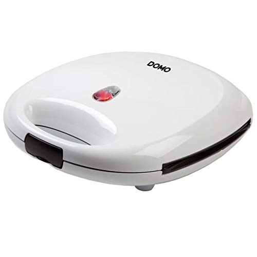DOMO DO9046C Family Croque mit Wechselplatten - Sandwichmaker und Waffeleisen - für 4 Sandwiches/Waffeln - Weiß von Domo