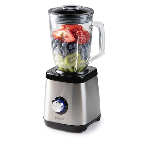 DOMO DO1133BL Blender Edelstahl - Glaskrug - 1,5 L - 1000 W DOMO DO1133BL Blender Edelstahl - Glaskrug - 1,5 L - 1000 W von DOMO