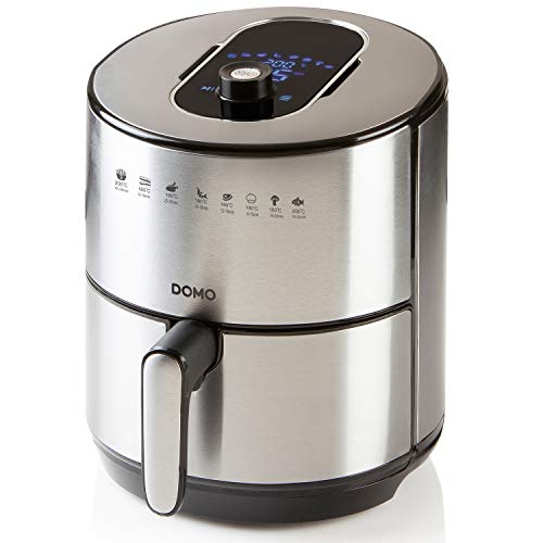 DOMO DO530FR Heißluft-Fritteuse - 4 L - Edelstahl - 1500 W LCD-Anzeige von DOMO