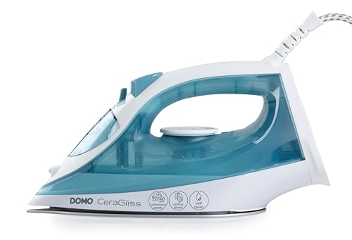 DOMO DO7060S Dampfbügeleisen CeraGliss - Selbstreinigungsfunktion - 320ml Wassertank - 40g/min Dampf - Einstellbare Dampfmenge - Blau von DOMO