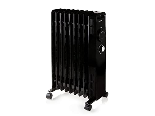 DOMO DO7327R Ölradiator - 3 Einstellungen - 2000 W - 9 Hitzelemente, schwarz von DOMO