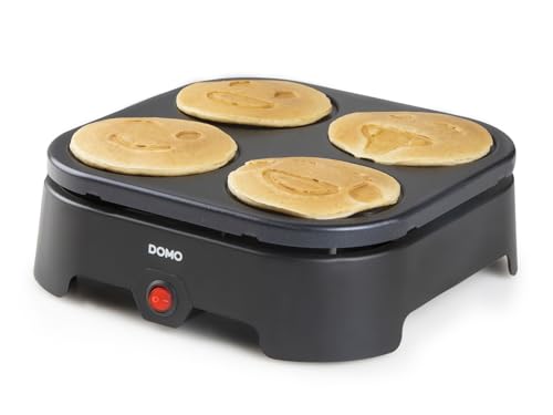 DOMO PANCAKE MAKER EMOJI Pancake-Maker Antihaftbeschichtung Schwarz von Domo