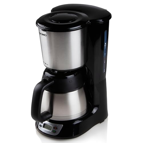DOMO DO709K Filterkaffeemaschine mit Timer - LCD-Display mit Bedienfeld - Warmhalteplatte - 1L - Schwarz/Edelstahl DOMO DO709K Filterkaffeemaschine mit Timer - LCD-Display mit Bedienfeld - Warmhalteplatte - 1L - Schwarz/Edelstahl von DOMO