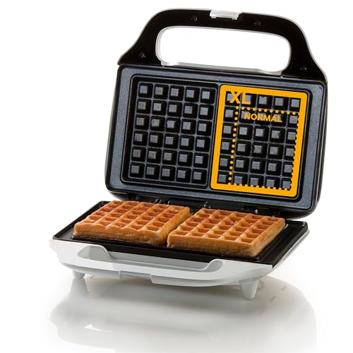 Domo DO9133W Waffelautomat XL, Aluminium, weiß, 2 Stück von Domo